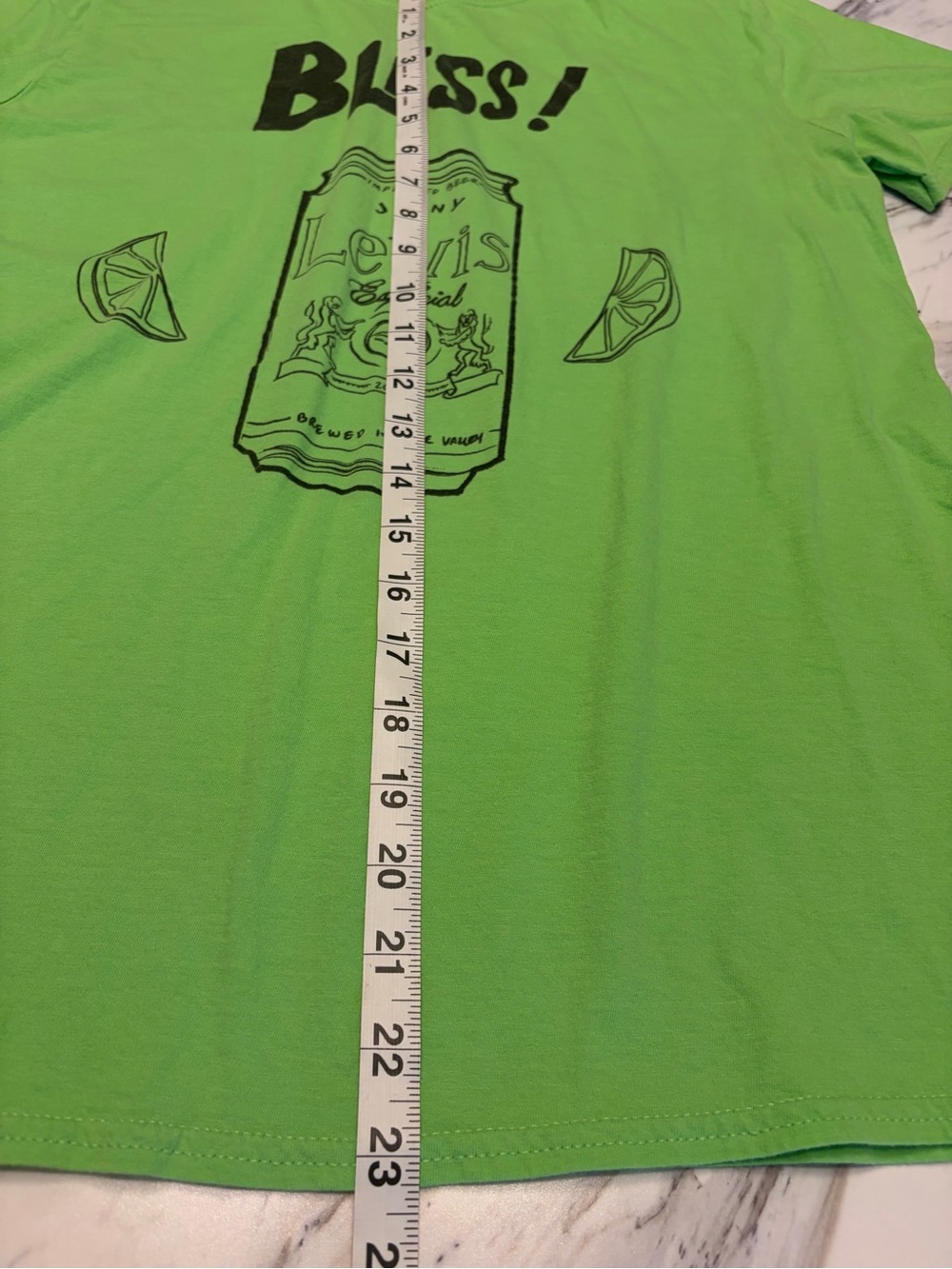 Jenny Lewis Modelo Especial Band Tee Lime Green US Size Medium - Picture 5 of 6